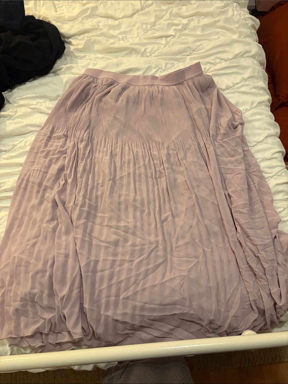 H&M Lavender Pleated Midi Skirt - Women's